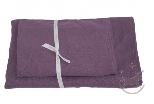 Håndklæder i hør 2 stk.,Purple