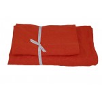 Håndklæder i hør 2 stk. Orange red 
