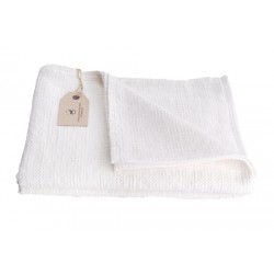 Badehåndklæde i hør, hvid